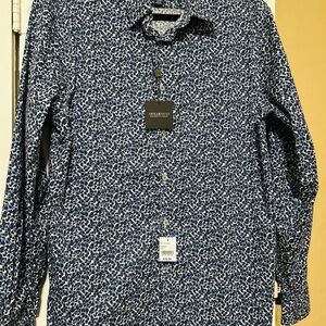 Gran Sasso Blue Patterned Men's Shirt